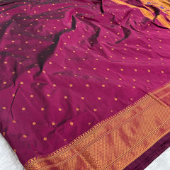 Trending Munga Work Wine Paithani