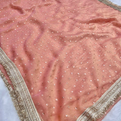 Janhvi Kapoor Inspired Tissue Saree With Trending Border