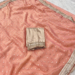 Janhvi Kapoor Inspired Tissue Saree With Trending Border