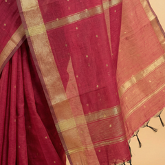 Maroon Colour Maheswari Silk Saree