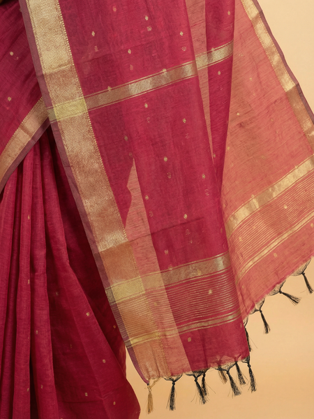 Maroon Colour Maheswari Silk Saree