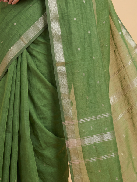 Green Colour Maheswari Silk Saree