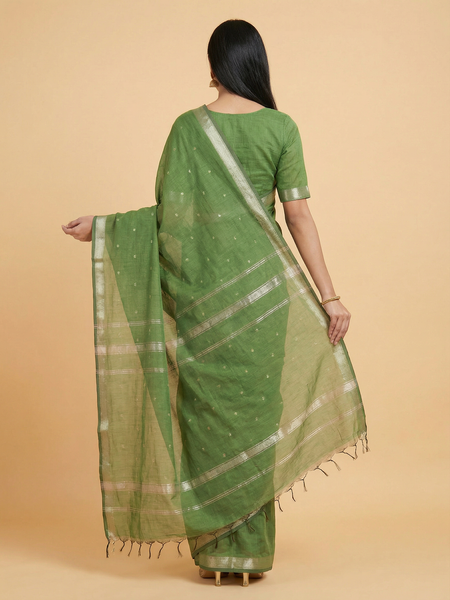 Green Colour Maheswari Silk Saree