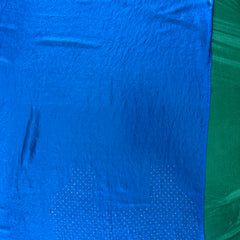 Bold Blue Crepe Silk Saree With Stone Work