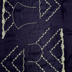 Trendy Beaded Border Designer Purple Saree