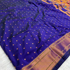 Trending Munga Work Purple Paithani