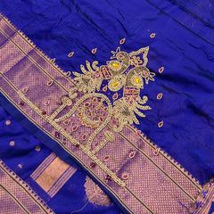 Trending Munga Work Purple Paithani