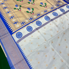 White Special Urmi Paithani