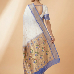 White Special Urmi Paithani