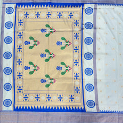 White Special Urmi Paithani