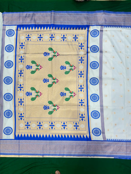 White Special Urmi Paithani