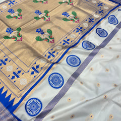 White Special Urmi Paithani