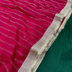 Designer Tissue Saree With Allover Work In Red Colour With Trending Border