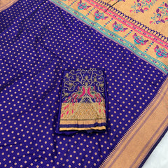 Kalanjali Paithani With Aari Work Blouse