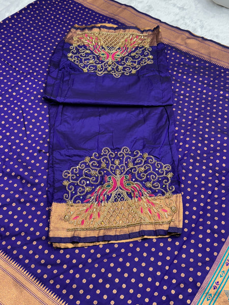 Kalanjali Paithani With Aari Work Blouse