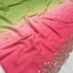 Viral Shaded Readymade Blouse Saree