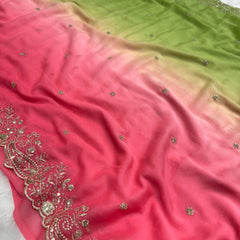 Viral Shaded Readymade Blouse Saree