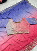 Viral Shaded Readymade Blouse Saree