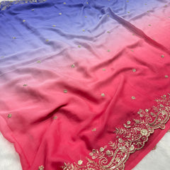 Viral Shaded Readymade Blouse Saree