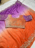 Viral Shaded Readymade Blouse Saree