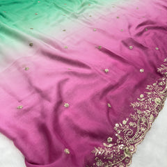 Viral Shaded Readymade Blouse Saree