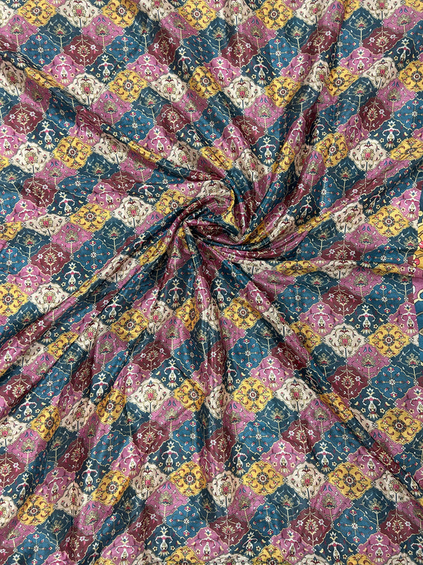 Trending Rajwadi Silk Saree With Mirror Work