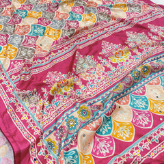 Trending Rajwadi Silk Saree With Mirror Work