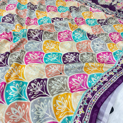 Trending Rajwadi Silk Saree With Mirror Work