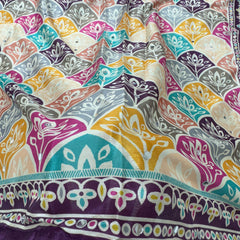 Trending Rajwadi Silk Saree With Mirror Work