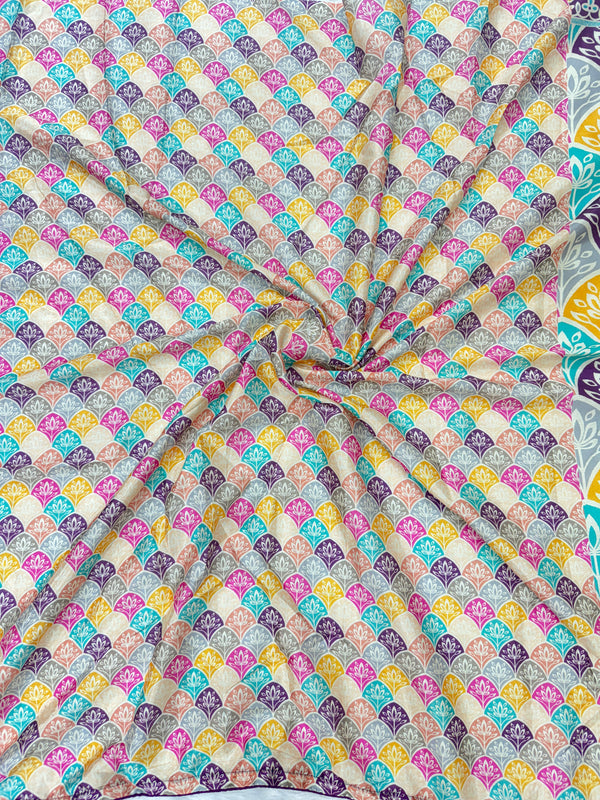 Trending Rajwadi Silk Saree With Mirror Work