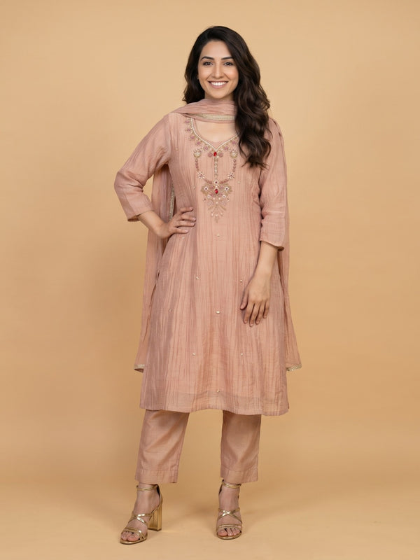 Trending Salsa Fabric Rani Har Dress