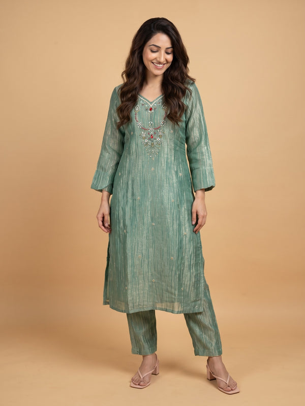 Trending Salsa Fabric Rani Har Dress