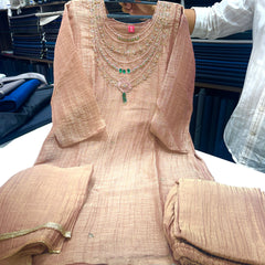 Trending Salsa Fabric Rani Har Dress
