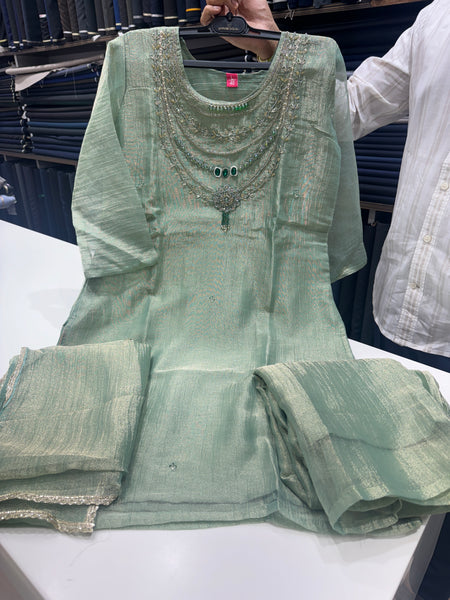 Trending Salsa Fabric Rani Har Dress