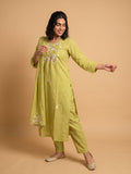 Unique Mull Chanderi Dress With Designer Duaptta