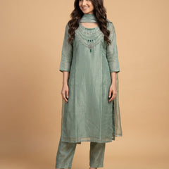 Trending Salsa Fabric Rani Har Dress